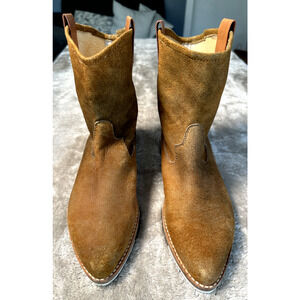 Matt Bernson Cassidy Tan Suede Western Boots Womens Size 9